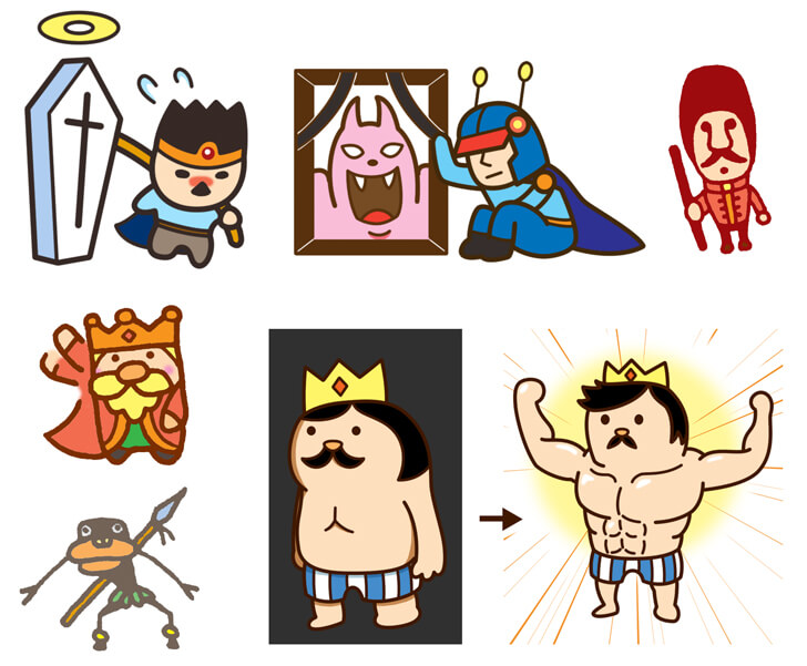勇者や王様のキャラクターイラスト